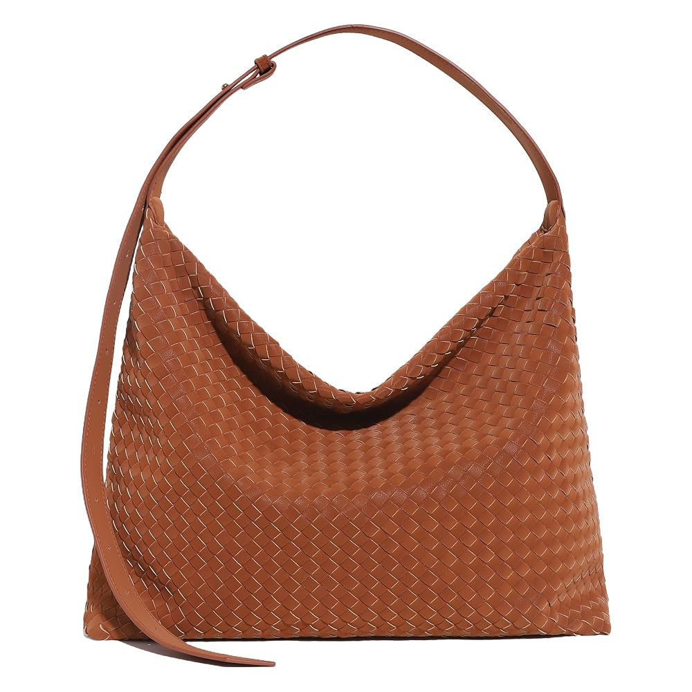 Woven Bag for Women, Vegan Leather Tote Bags Large Hobo Purses for Women Handmade Shoulder Bag wi... | Amazon (US)