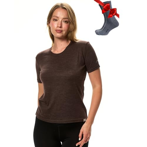 Merino.tech Merino Wool T Shirt Women - 100% Merino Wool Base Layer Women Short Sleeve Moisture-W... | Amazon (US)