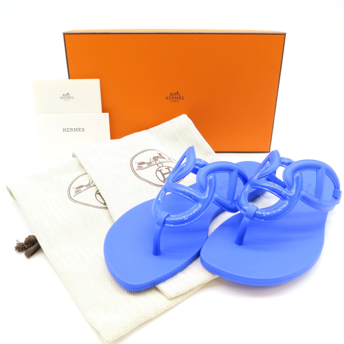 Authentic HERMES Egerie Size:36 sandals Blue Rubber #36632387 | eBay | eBay US