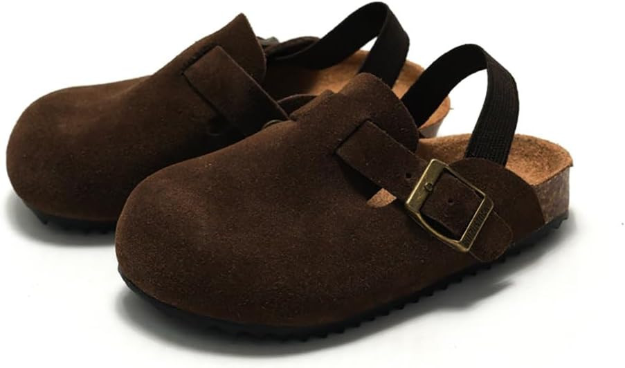 Suede Clogs for Girls Boys Unisex Toddler Slippers Slip-on Kids Shoes Indoor Outdoor Cute Sandals... | Amazon (US)