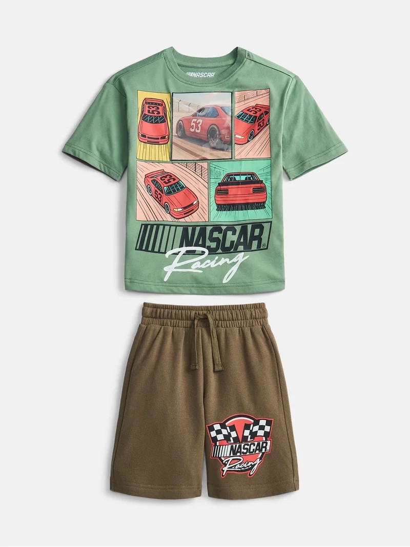 NASCAR Boys Graphic Tee and Shorts Set, 2-Piece, Sizes 4-18 | Walmart (US)