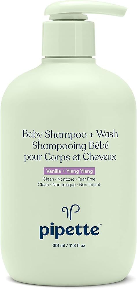 Pipette Baby Shampoo and Body Wash - Vanilla + Ylang Ylang, Tear-Free Bath Time, Hypoallergenic, ... | Amazon (US)