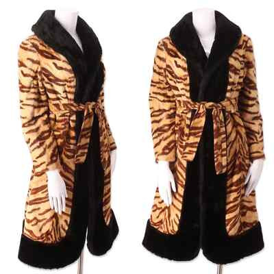 1970s tiger print faux fur penny lane coat YOUTHCRAFT plush fur tie VINTAGE S/M | eBay | eBay US