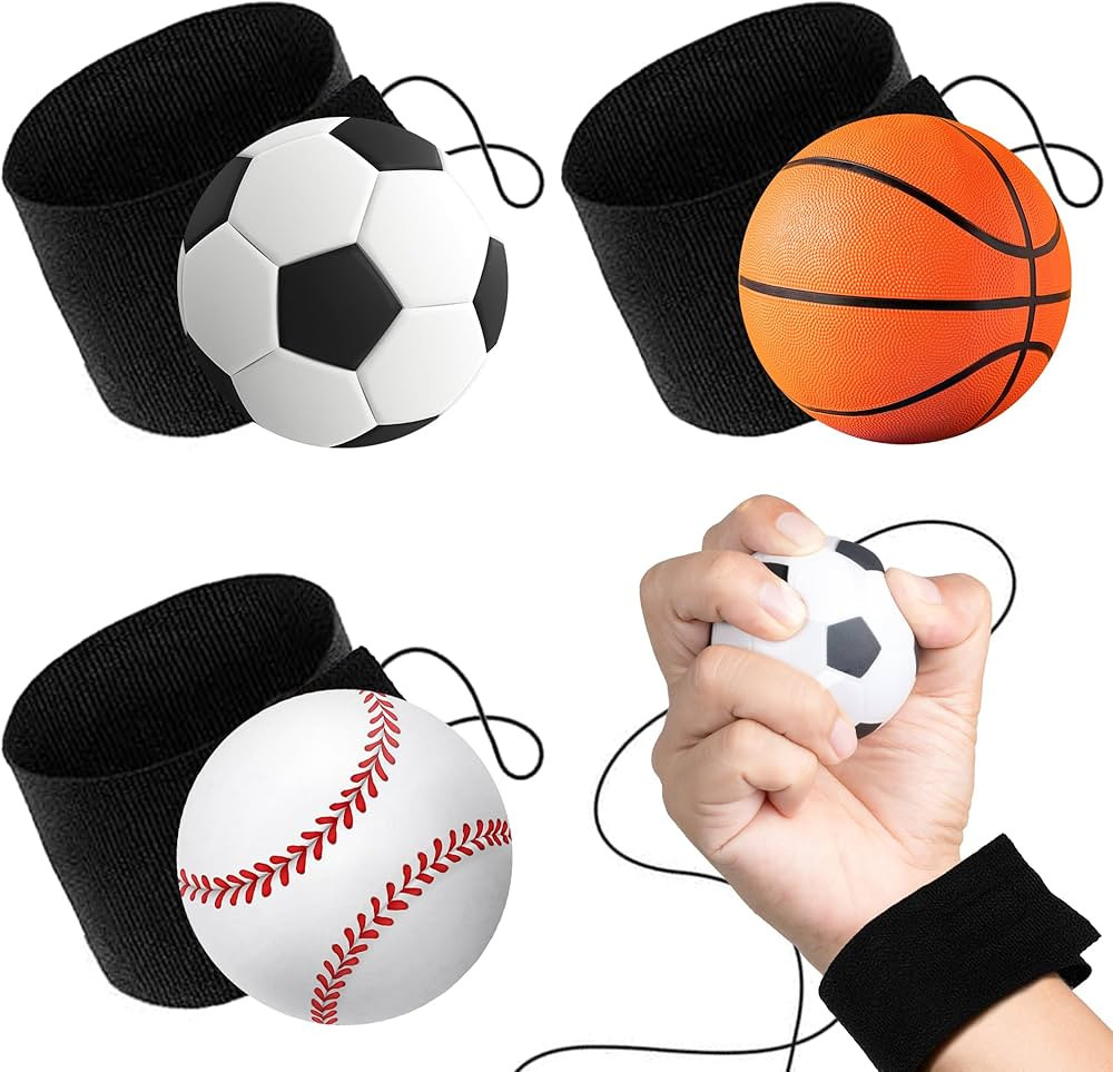 ArtCreativity 2.25 Inch Sports Wrist Balls - Set of 3 - Includes Basketball, Baseball, and Soccer... | Amazon (US)
