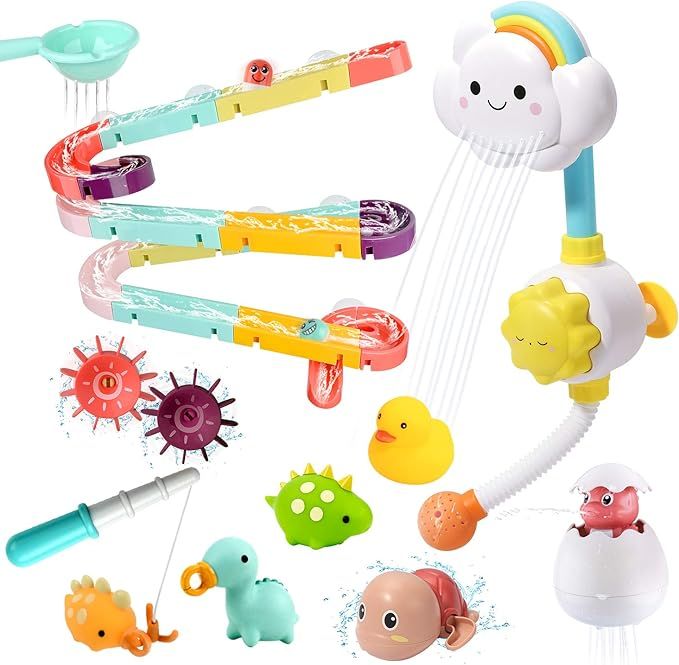 Bath Toy Bathtub Toy with Shower and Floating Squirting Toys, Fishing Game for Toddles and Babies | Amazon (US)