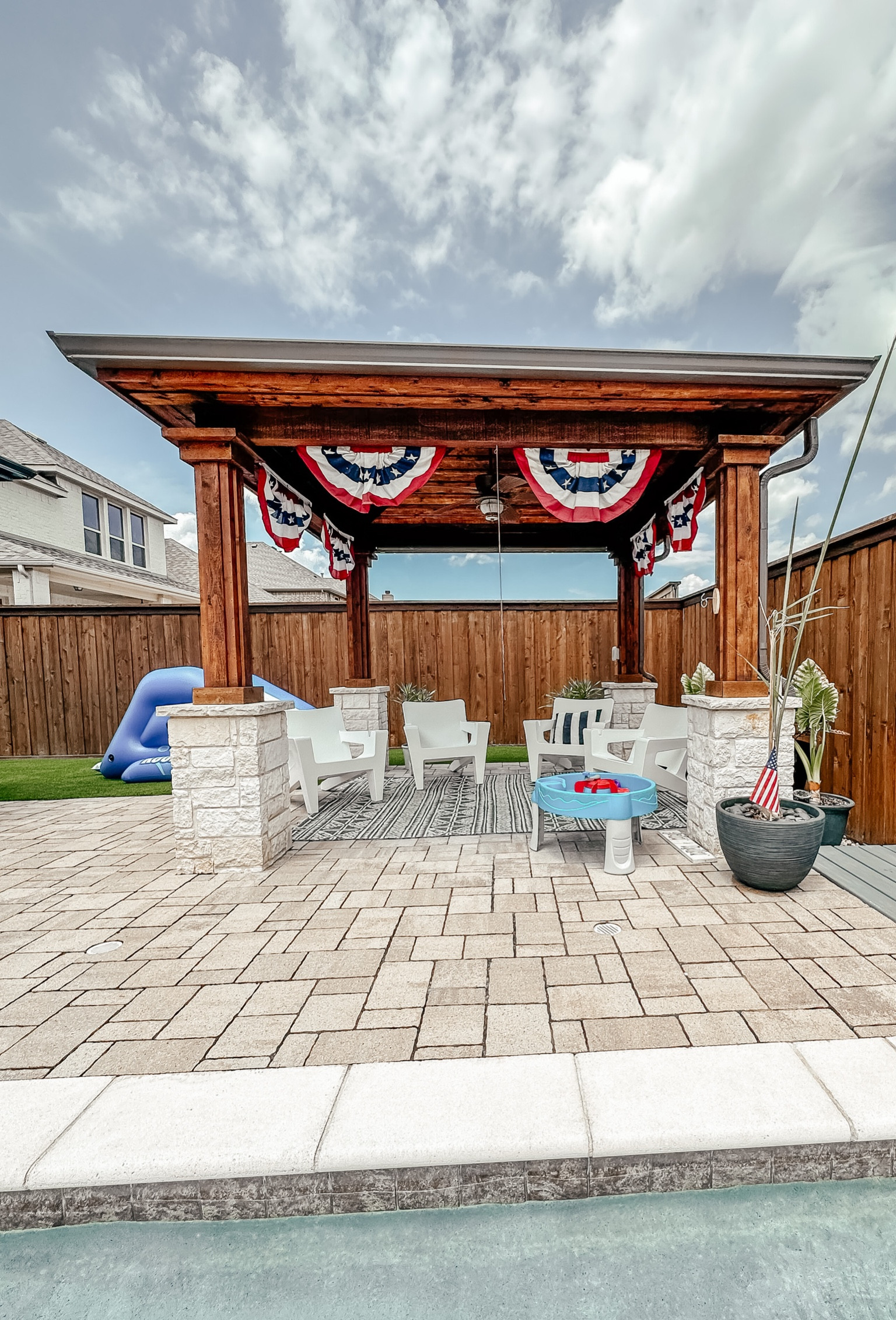 Pergola summer views! Happy Fourth of July y’all! 

#LTKFind #LTKSeasonal #LTKhome