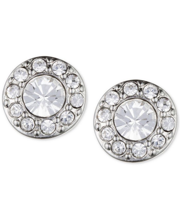 Small Crystal Pavé Stud Earrings | Macys (US)
