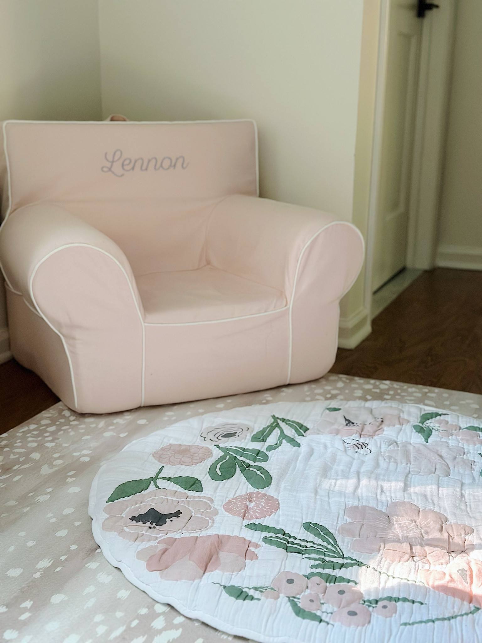 Little girl playroom essentials, pink anywhere chair pottery barn kids, play mat, playroom decor for girls 

#LTKKids #LTKBaby #LTKHome
