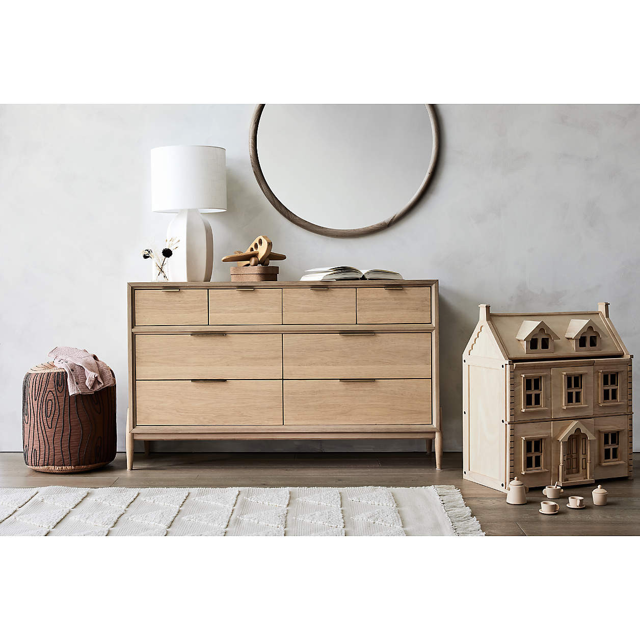 Amaryllis Small White Ceramic Table Lamp Bedroom Lighting + Reviews | Crate & Barrel | Crate & Barrel