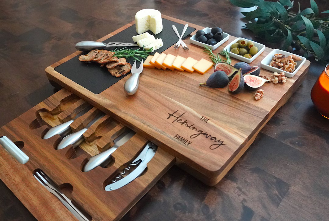 Personalized Charcuterie Board | Wedding Gift | Company Logo Gift | Realtor Closing Gift | Engage... | Etsy (US)