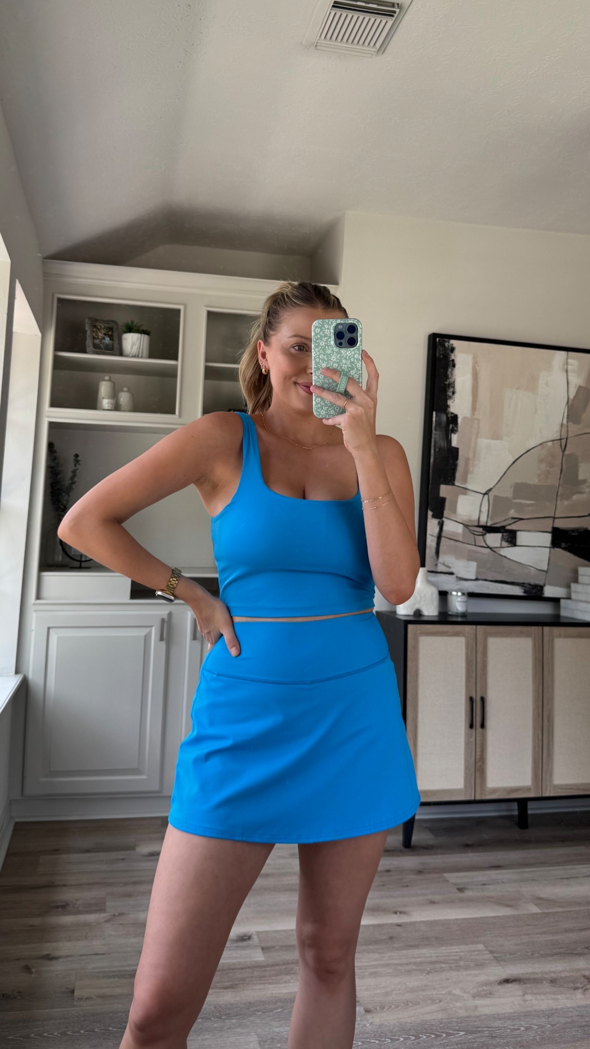 The prettiest activewear set for summer!! Loving this color! Wearing a M in both the sports bra tank and tennis skirt. Size up in sneakers!

#LTKSummerEdit 

#LTKStyleTip #LTKActive