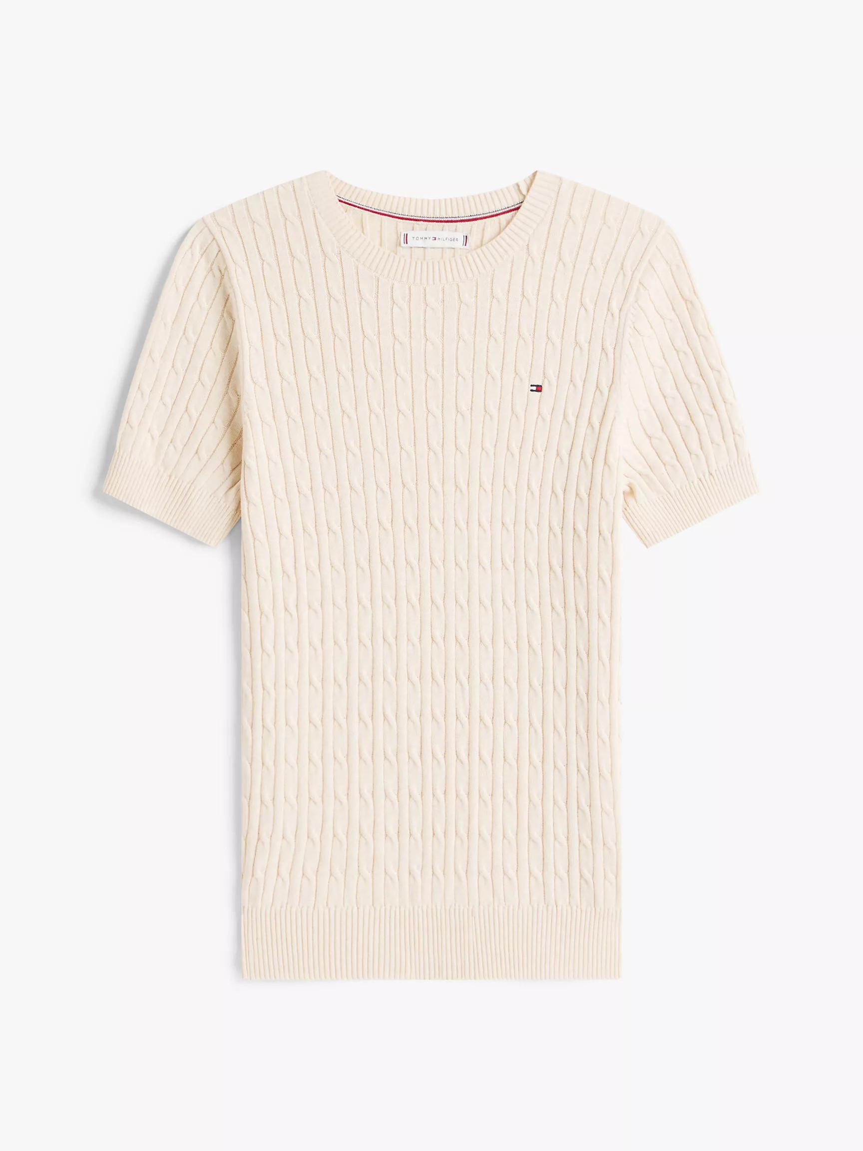 Short-Sleeve Cable Knit Sweater | Tommy Hilfiger | Tommy Hilfiger (US)