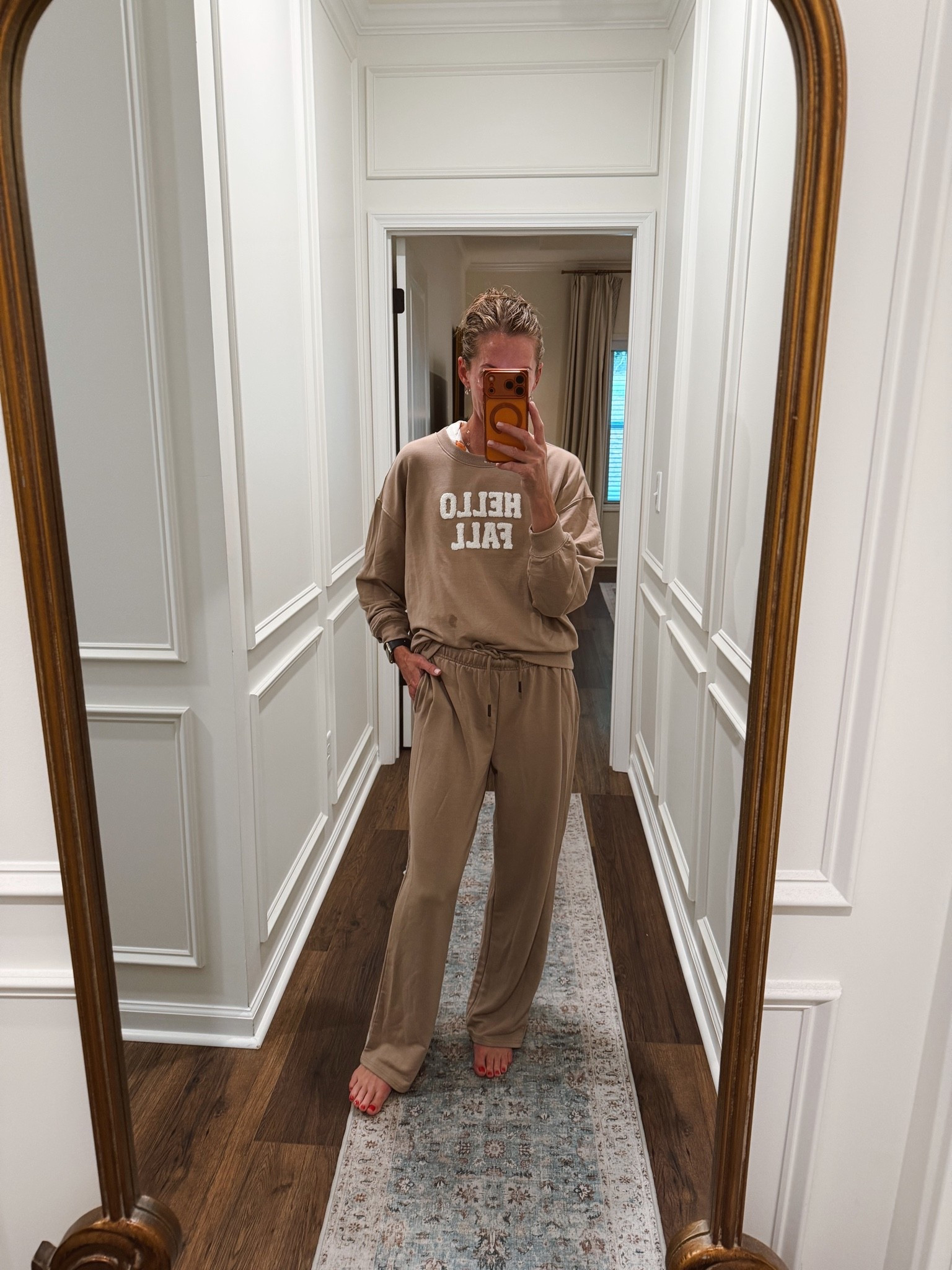 It’s still over 90 degrees in the evening, but I’m hoping mother nature sees this and takes a hint too cool it. Ha! 

This set is so cozy from @Walmart 
Size small.