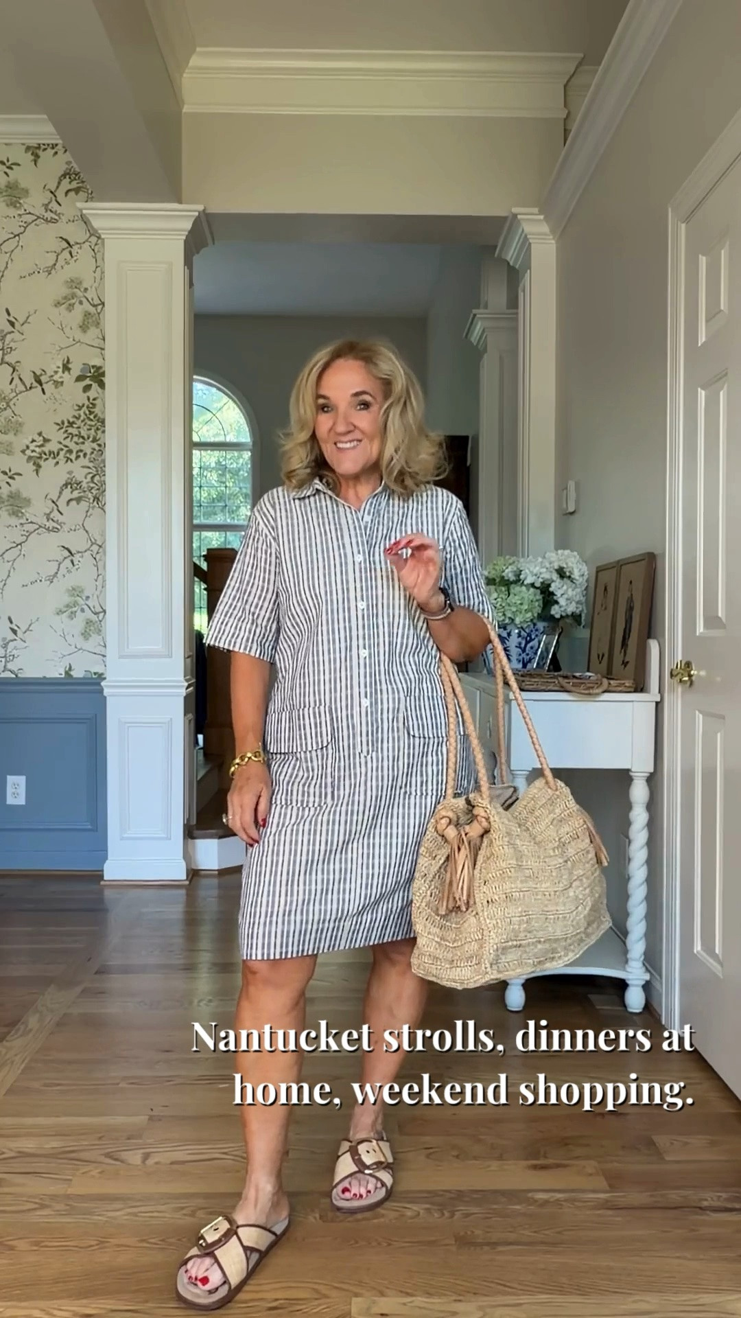 Tap the bell 🔔, heart ❤️ this post, and save for later!

Need a dress that’s comfortable enough for everyday but polished enough for dinner?

This is one of those effortless pieces you’ll reach for all season.
The flattering silhouette makes it easy to dress up or down, and it transitions seamlessly from daytime outings to casual evenings.

Fit note: I’m wearing a medium (size 8). It runs true to size with an easy, flattering fit that moves comfortably without feeling oversized.

Style it with sneakers or sandals during the day, then switch to wedges or simple jewelry for an elevated evening look.

Perfect for Nantucket-inspired style, strolling the shops, dinner at home, vacation, or casual weekends.

If you’re looking for a versatile dress that makes getting dressed simple, this one is worth a look.

#LTKootd #LTKSeasonal #LTKOver40