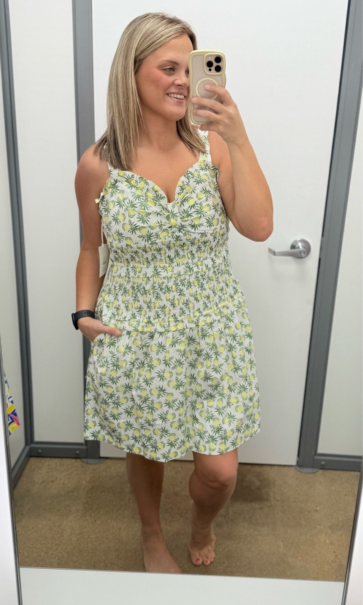 The sweetest little Walmart dress 🍍💛 This pineapple print is giving end-of-summer vacation vibes! I love the flattering waist, cute neckline, AND it has pockets 🙌🏼 Such an easy one for brunch, vacation, date night or a casual summer day. Walmart keeps coming through with the dresses! 🛒✨
#WalmartFashion #WalmartFinds #WalmartDress #LTKFinds #LTKStyle #AffordableFashion #SummerDress #VacationStyle #SummerOutfit #MomStyle #AffordableStyle #WalmartStyle #DressFinds #VacationOutfit #EverydayStyle

#LTKootd #LTKU #LTKMidsize