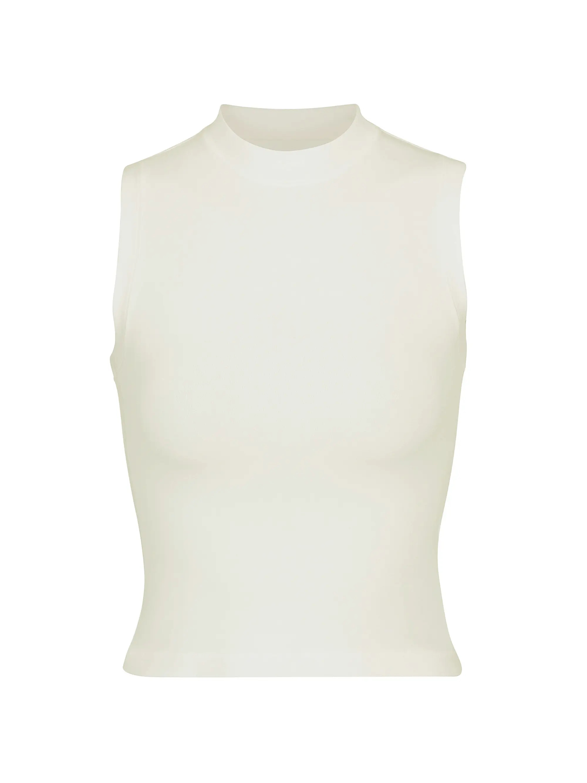Cotton Jersey Mock Neck Tank | Saks Fifth Avenue