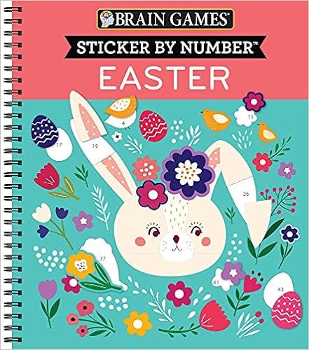 Brain Games - Sticker by Number: Easter    Spiral-bound – January 24, 2022 | Amazon (US)