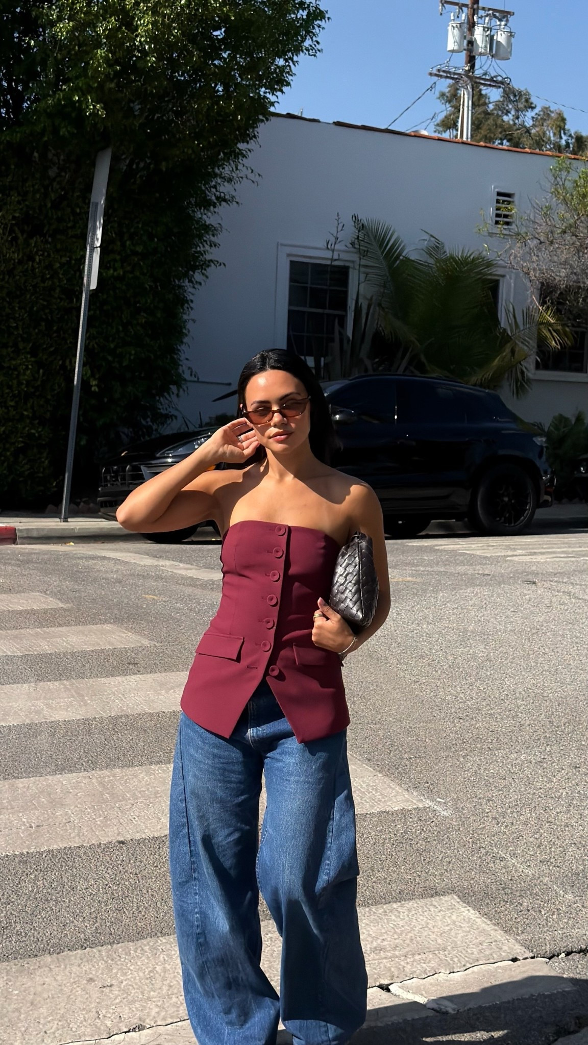 warm weather in LA approved | burgundy strapless top & Ali grace barrel jeans
#LTKootd #LTKgrwm
#LTKdayinmylife

#LTKdayinmylife #LTKootd #LTKSpringSale