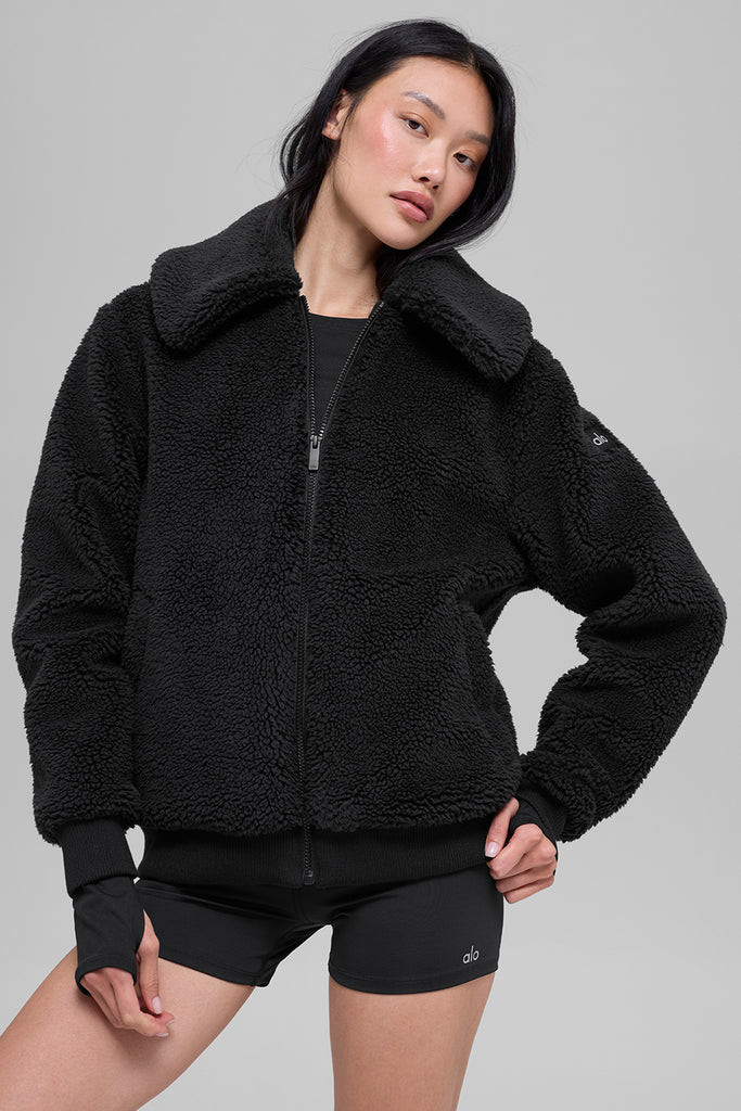 Sherpa Downtown Jacket - Black | Alo Yoga (US)