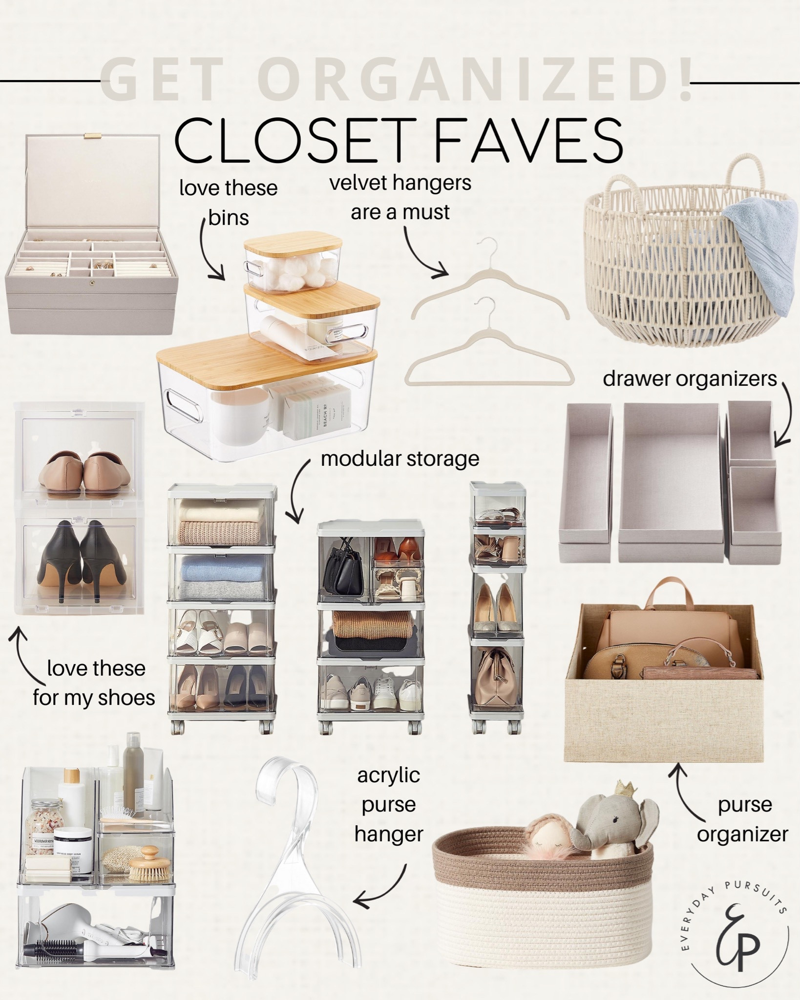 Very into starting 2023 as organized as possible. Everything I’ve used for closet reorg is linked! 🧹 

#LTKunder100 #LTKfamily #LTKunder50