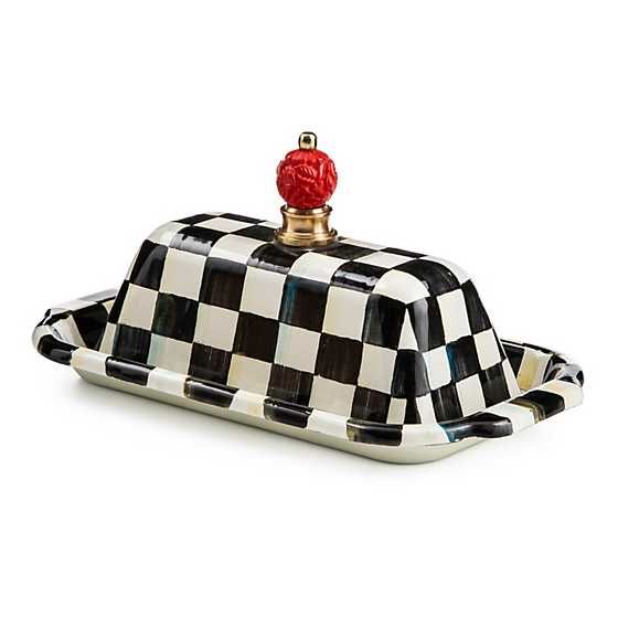Courtly Check Enamel Butter Box | MacKenzie-Childs