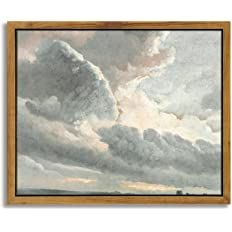 InSimSea Framed Canvas Wall Art, Clouds with a Sunset Classical Paintings Canvas Prints, Vintage ... | Amazon (US)