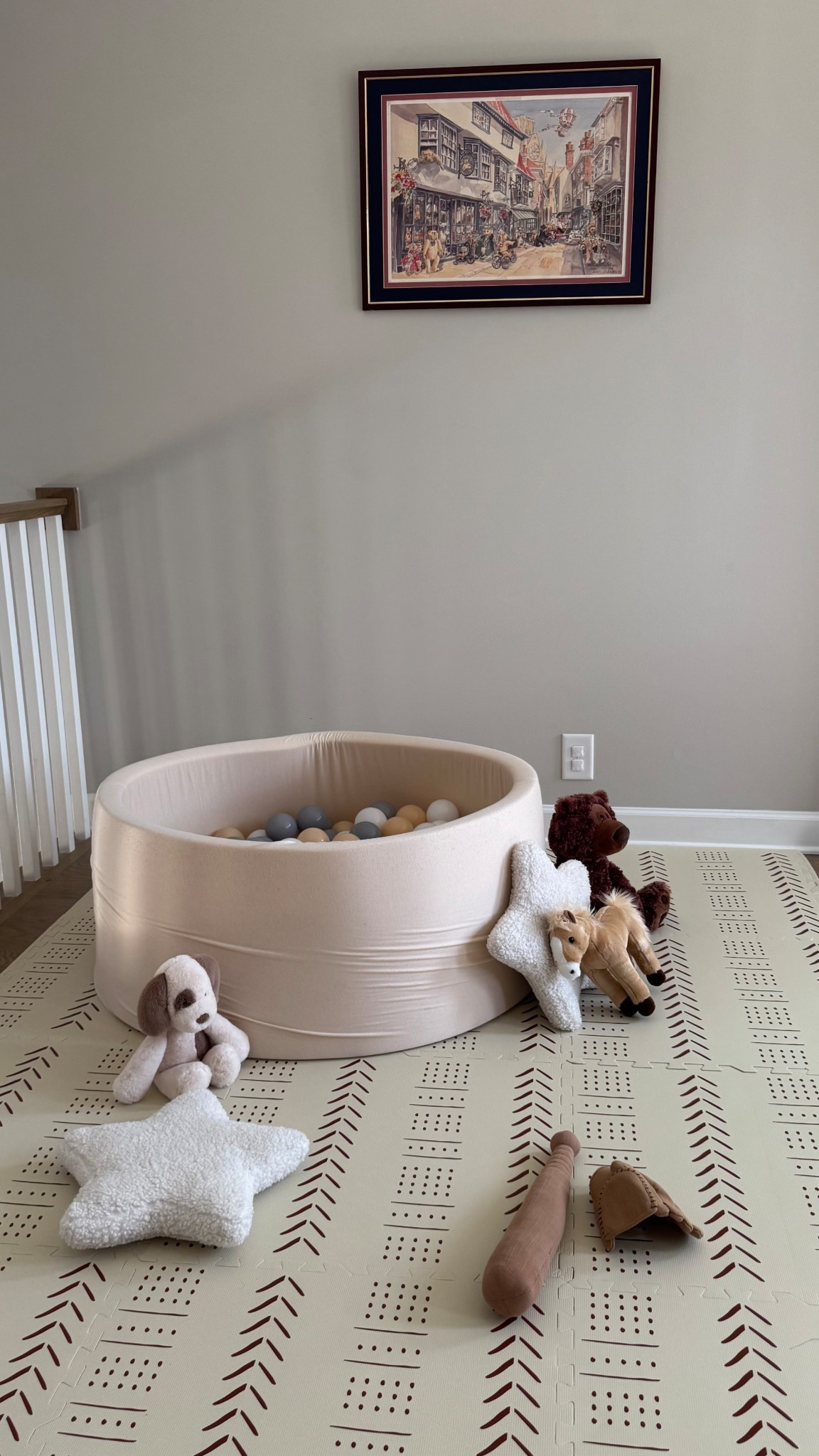 Nesting mode: activated! Using nap times to get my house ready for baby brother! I am so excited to partner with @ChildlikeBehaviorBrand on the play loft! Their soft play mats are perfect for my toddler and tummy time for when my newborn gets here! It doesn’t hurt that they’re so cute either! 🧸 use code 10DEFMat for 10% off this mat on Amazon (linked in my bio)! 
childlike behavior brand, playmat play room inspo, simple play, toddler mom, play mat, soft play

#LTKKids #LTKBaby #LTKFindsUnder100