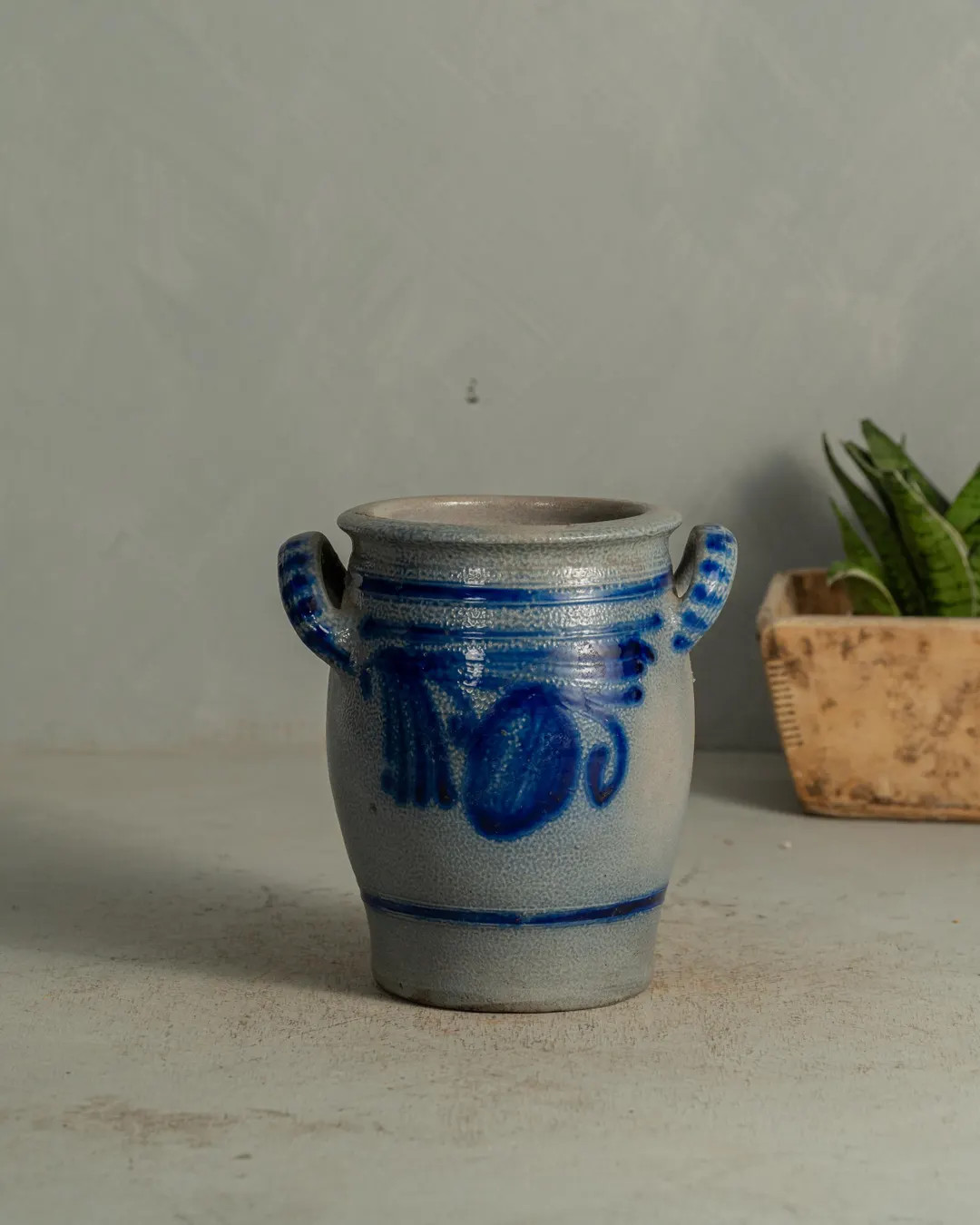 Vintage European Blue and White Crock {CR2} | Etsy (US)