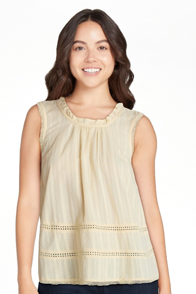 Time and Tru Women's Flowy Lace Inset Tank , Sizes XS-XXXL | Walmart (US)
