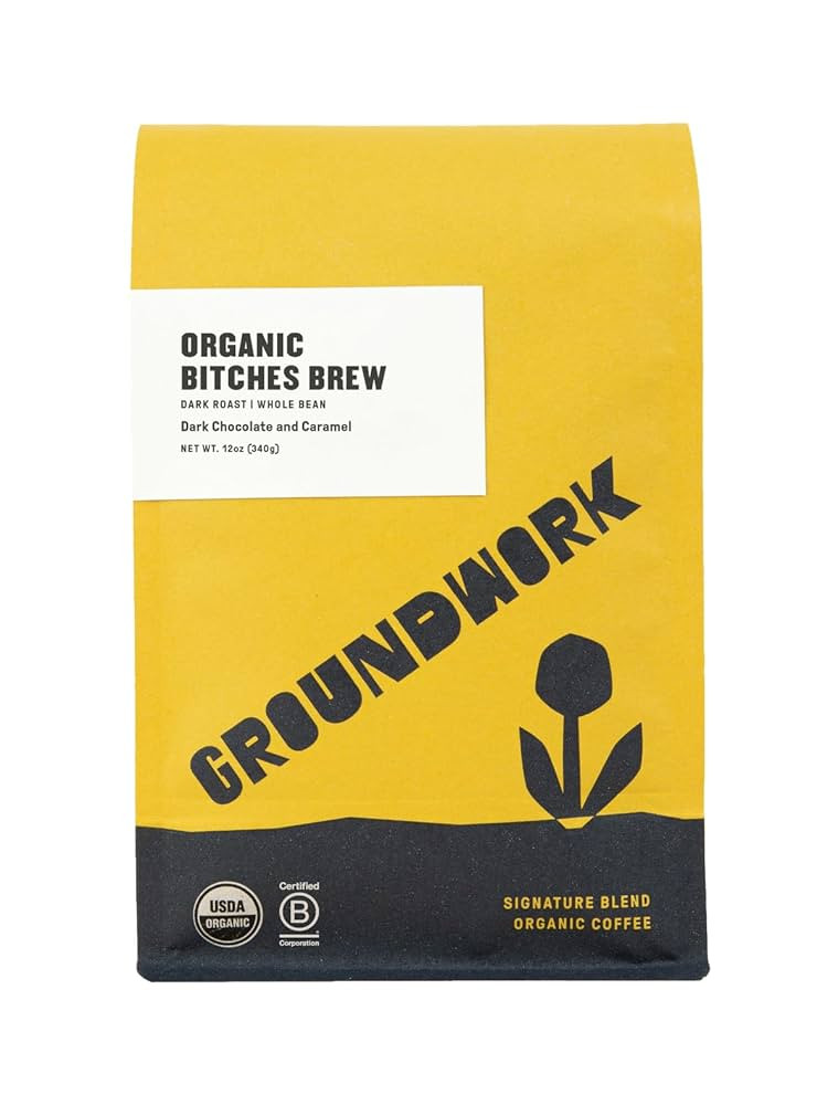 GROUNDWORK B*tches Brew Whole Bean Coffee Dark Roast Blend - Certified Organic Signature Blend Co... | Amazon (US)