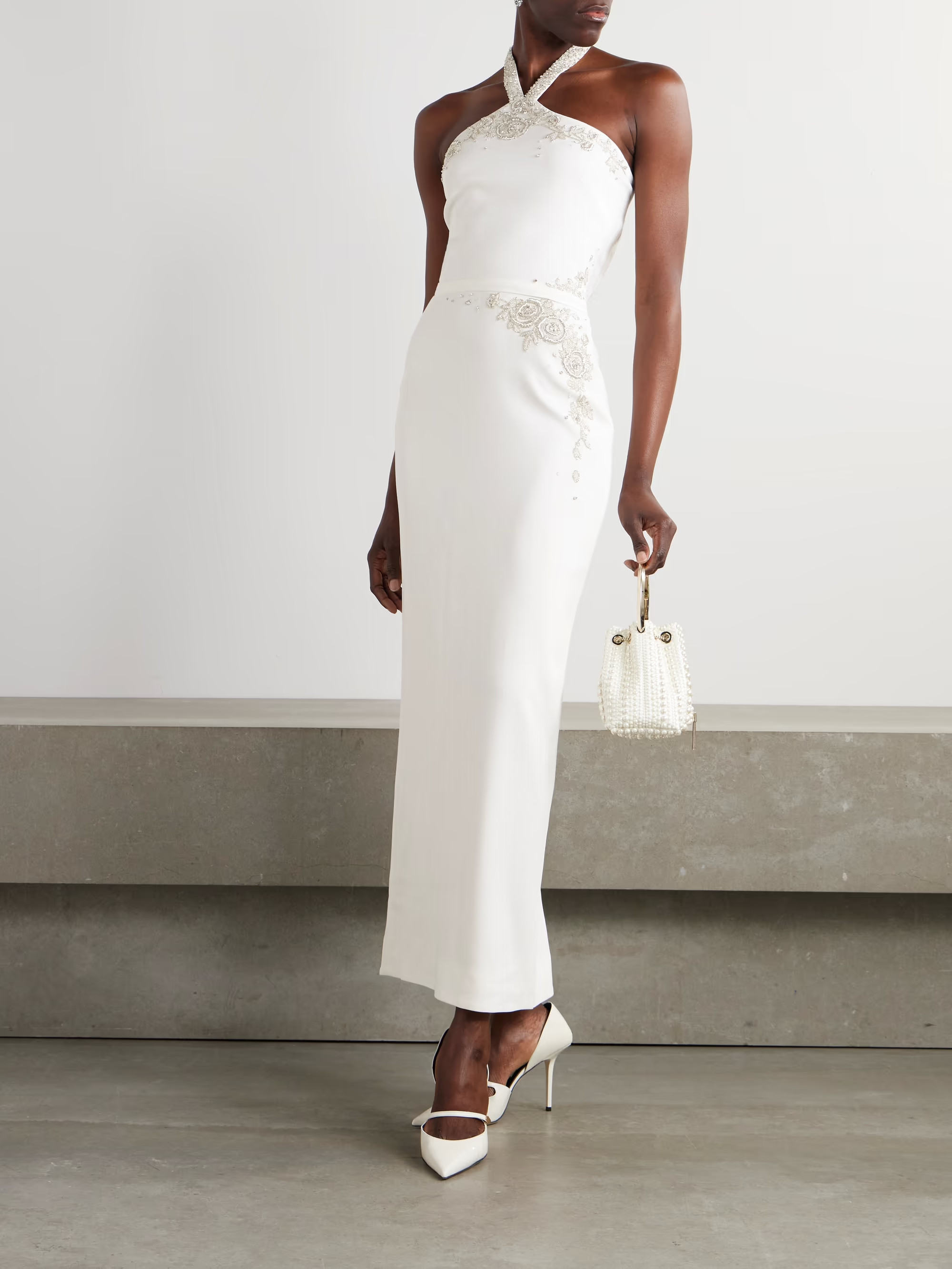 Ara embellished crepe halterneck gown | NET-A-PORTER (US)