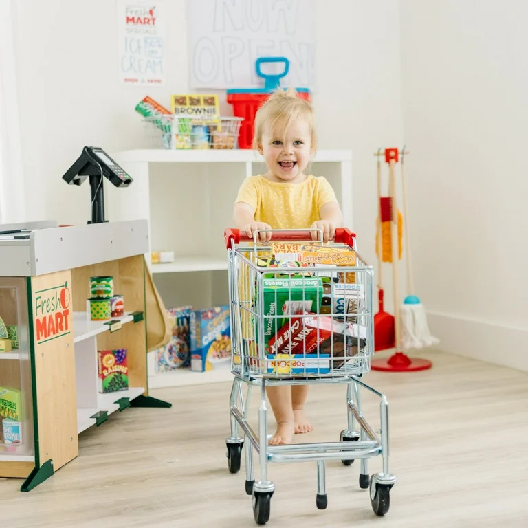 Melissa & Doug Toy Shopping Cart with Sturdy Metal Frame | Walmart (US)
