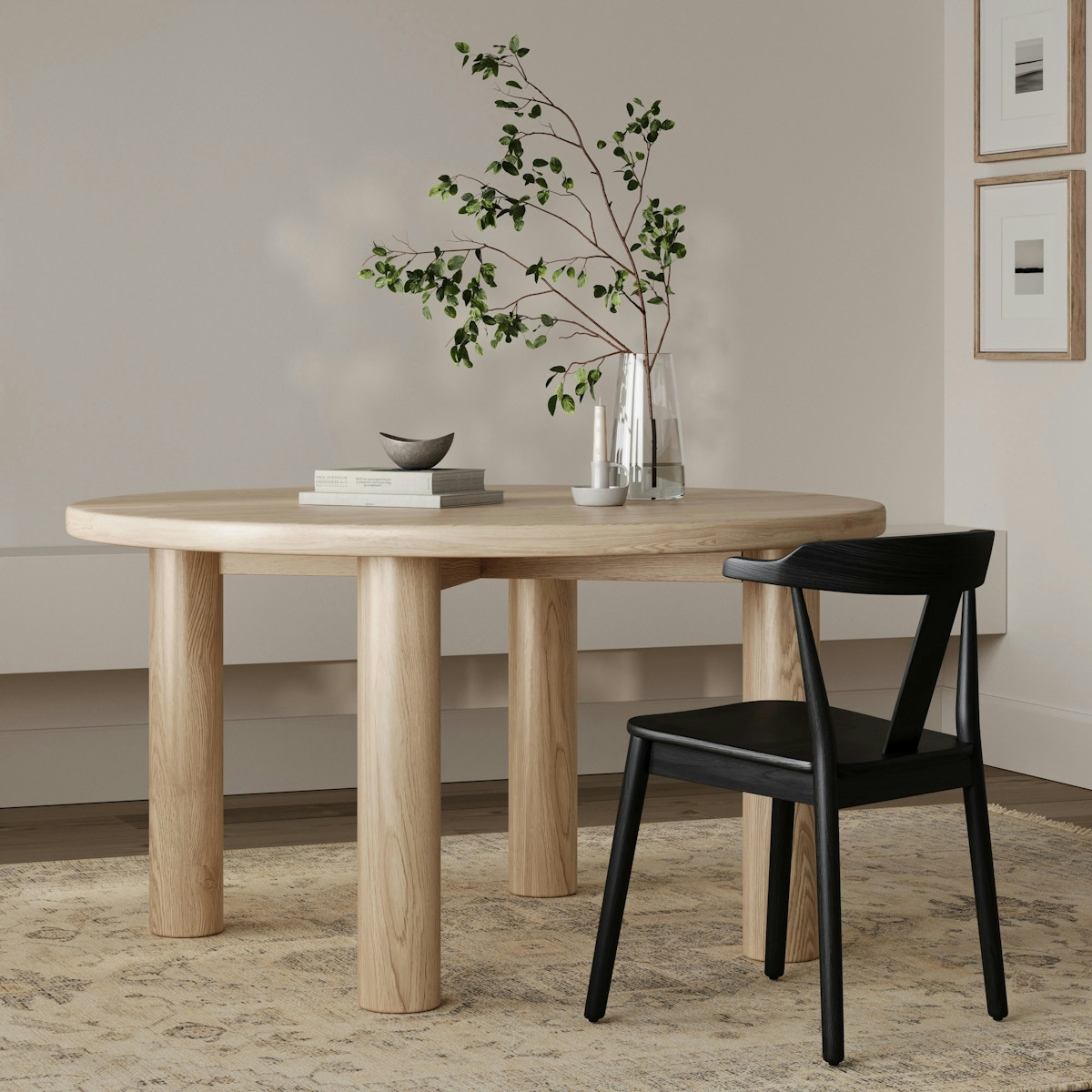 Adel 55.5" Round Dining Table - White Oak | Article