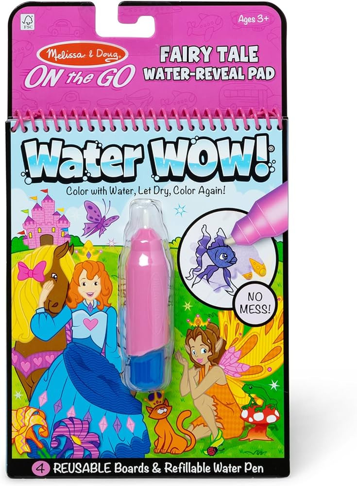 Melissa & Doug On The Go Water Wow! Mess Free Coloring Book, Reusable Water-Reveal Activity Pad, ... | Amazon (US)