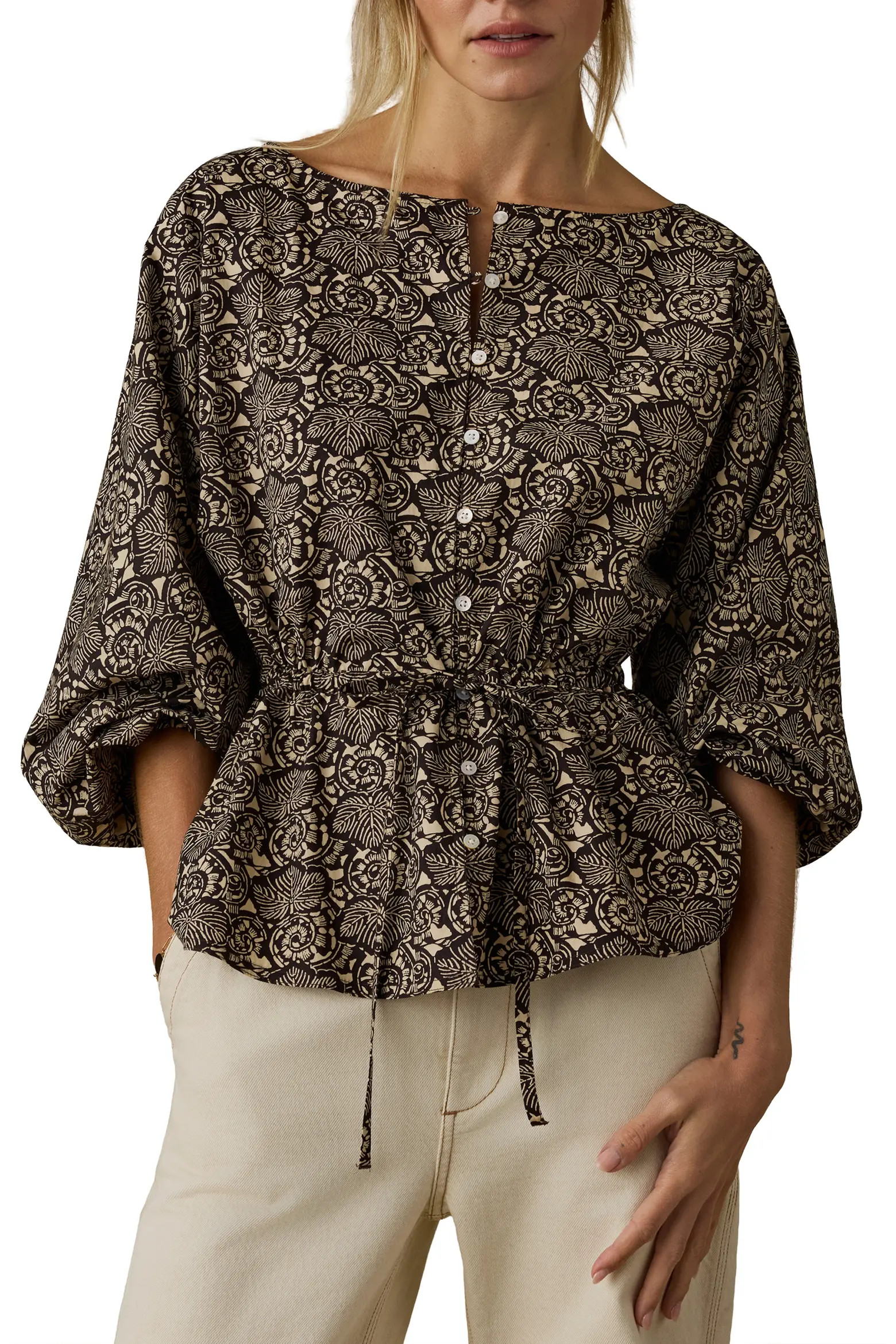 Faherty Faye Coastal Poplin Top (Women) | Nordstrom | Nordstrom