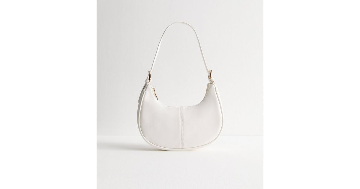 White Faux Leather Shoulder Bag  | New Look | New Look (UK)