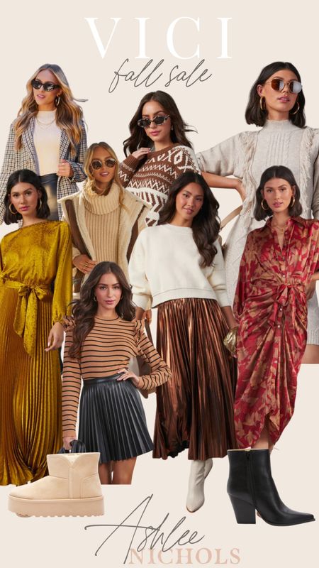 Vici’s Biggest October Drop just launched today! So many beautiful fall outfits!!🍁 wish I could add everything to my cart!
- -
Dresses, skirts, tops, sweaters, sweatshirts, jackets, shackets, flannel, button-ups, vests, crushed velvet, fleece, brows, oranges, reds, cable knit, boots

#LTKfindsunder50 #LTKstyletip #LTKfindsunder100