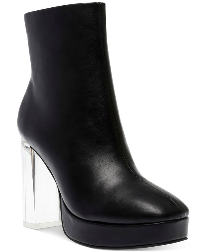 Wild Pair Charlee Lucite Bottom Platform Booties, Created for Macy's & Reviews - Booties - Shoes ... | Macys (US)