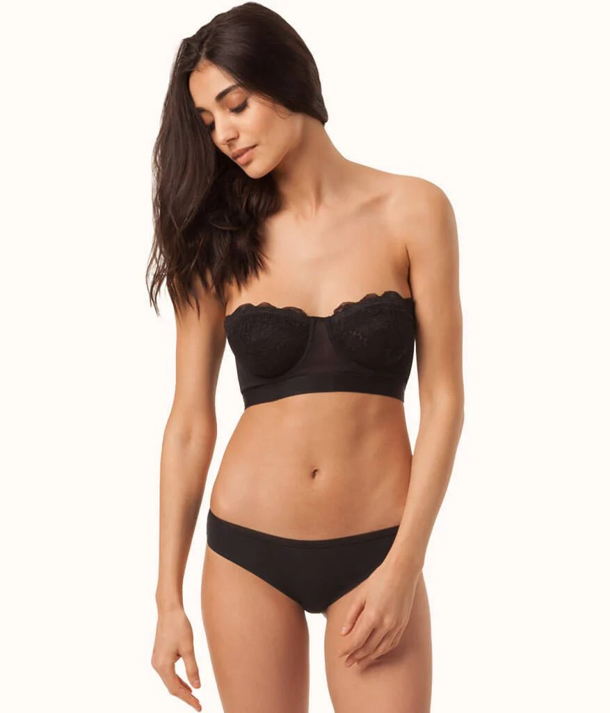 The Lace Strapless: Jet Black | LIVELY