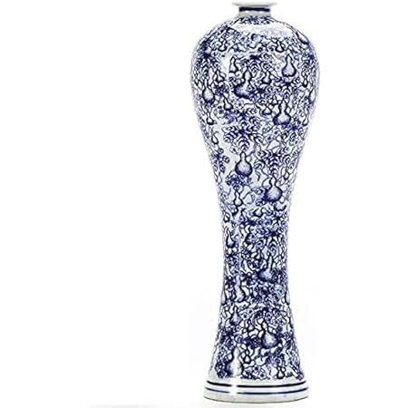 13" China Ceramic Vase Blue and White Porcelain Chinese Handmade Decorative Flower Vase for Living R | Amazon (US)