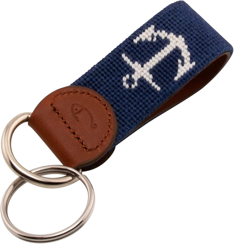 Leather Hand-Stitched Needlepoint Key Fob or Key Chain | Amazon (US)