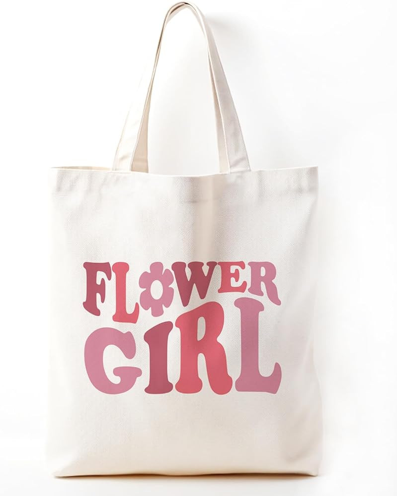 Flower Girl Proposal, Flower Girl Gifts Bag From Bride, Canvas Tote Bag Aesthetic for Women, Brid... | Amazon (US)