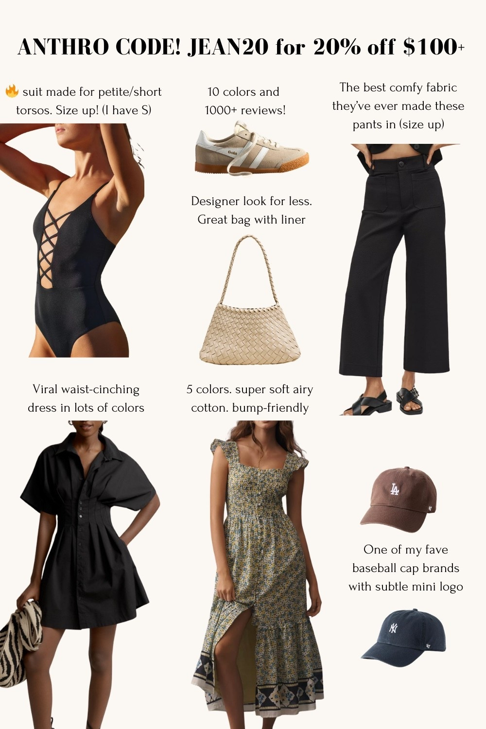 Code JEAN20 on $100 + full price orders! See my recent ltks for designer denim reviews 

• the knit Colette pants run smaller,  my usual 24 petite fit me snugly in this fabric and a 25 petite is more comfortable for me now

• Swimsuits are short torso friendly. I have Small in dippin dots and XS in Montce 

• Dress in the black colorway only runs a little looser at the waist on me  in XXs petite compared to some other prints 

#LTKPetite #LTKSpringSale