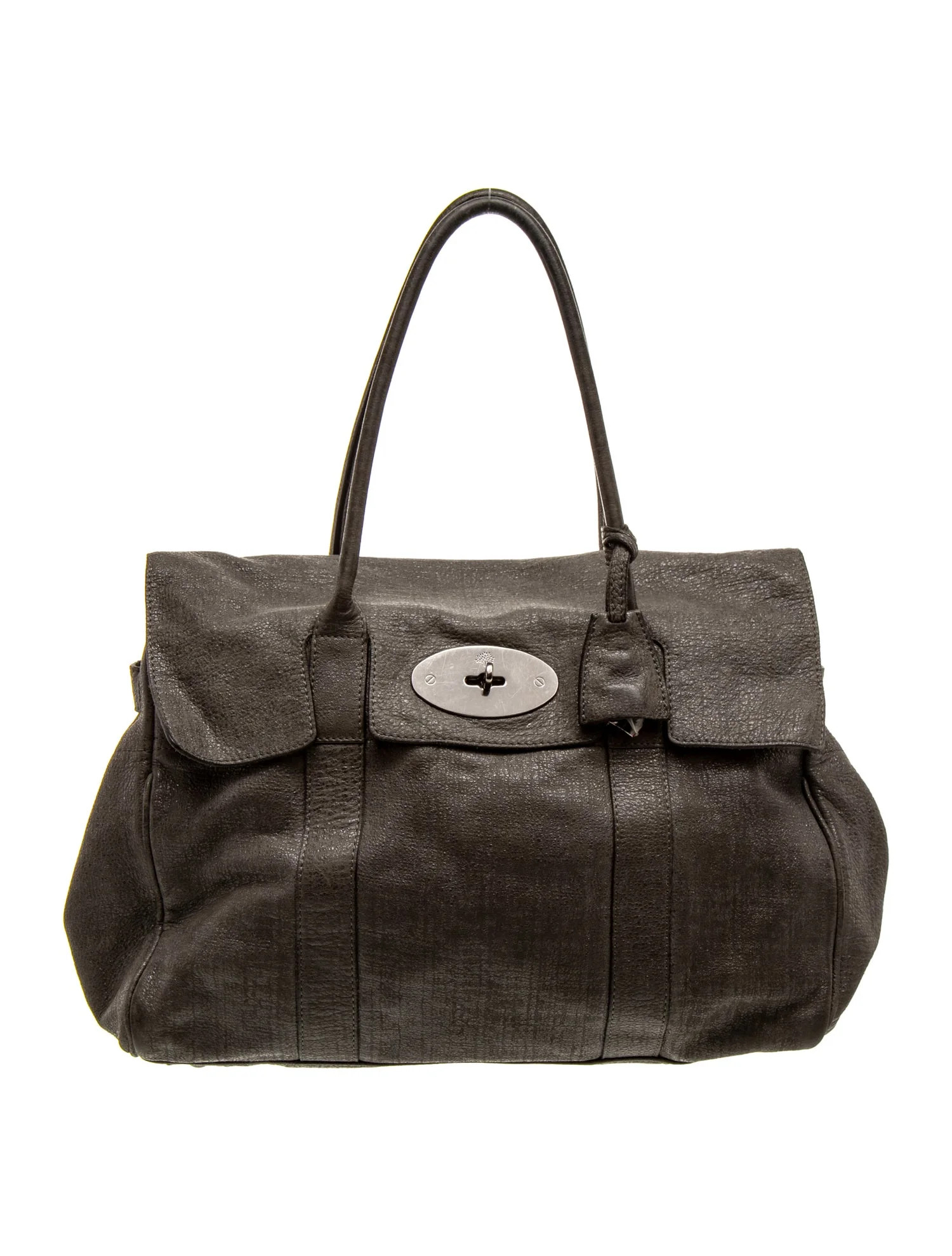 Mulberry Leather Tote - Grey Totes, Handbags - MUL42735 | The RealReal | The RealReal