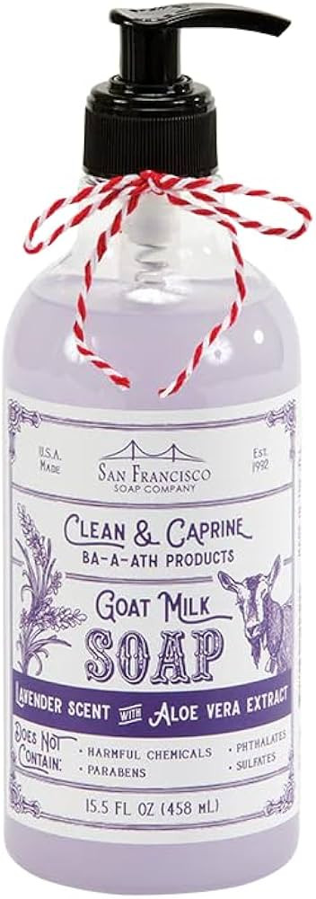 San Francisco Soap Company Clean & Caprine Goat Milk Hand Soap | Lavender | Dye-Free Hand Soap | ... | Amazon (US)