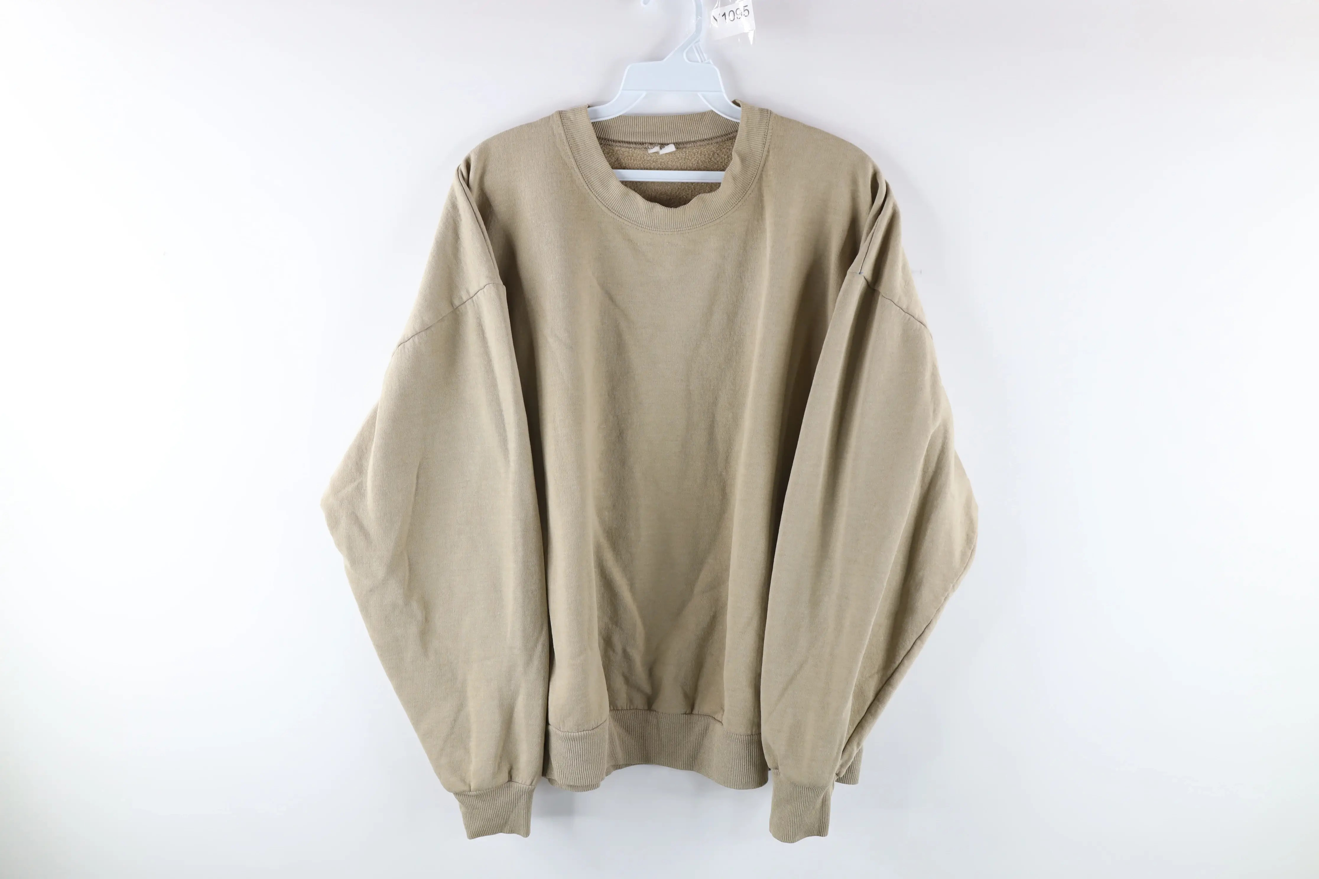 Vintage Vintage 90s Streetwear Boxy Fit Crewneck Sweatshirt Tan | Grailed | Grailed