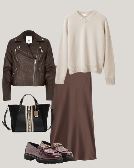 Fall outfit ideas. Sweater and maxi silk skirt for cozy chic fall outfit.

#LTKworkwear #LTKunder100