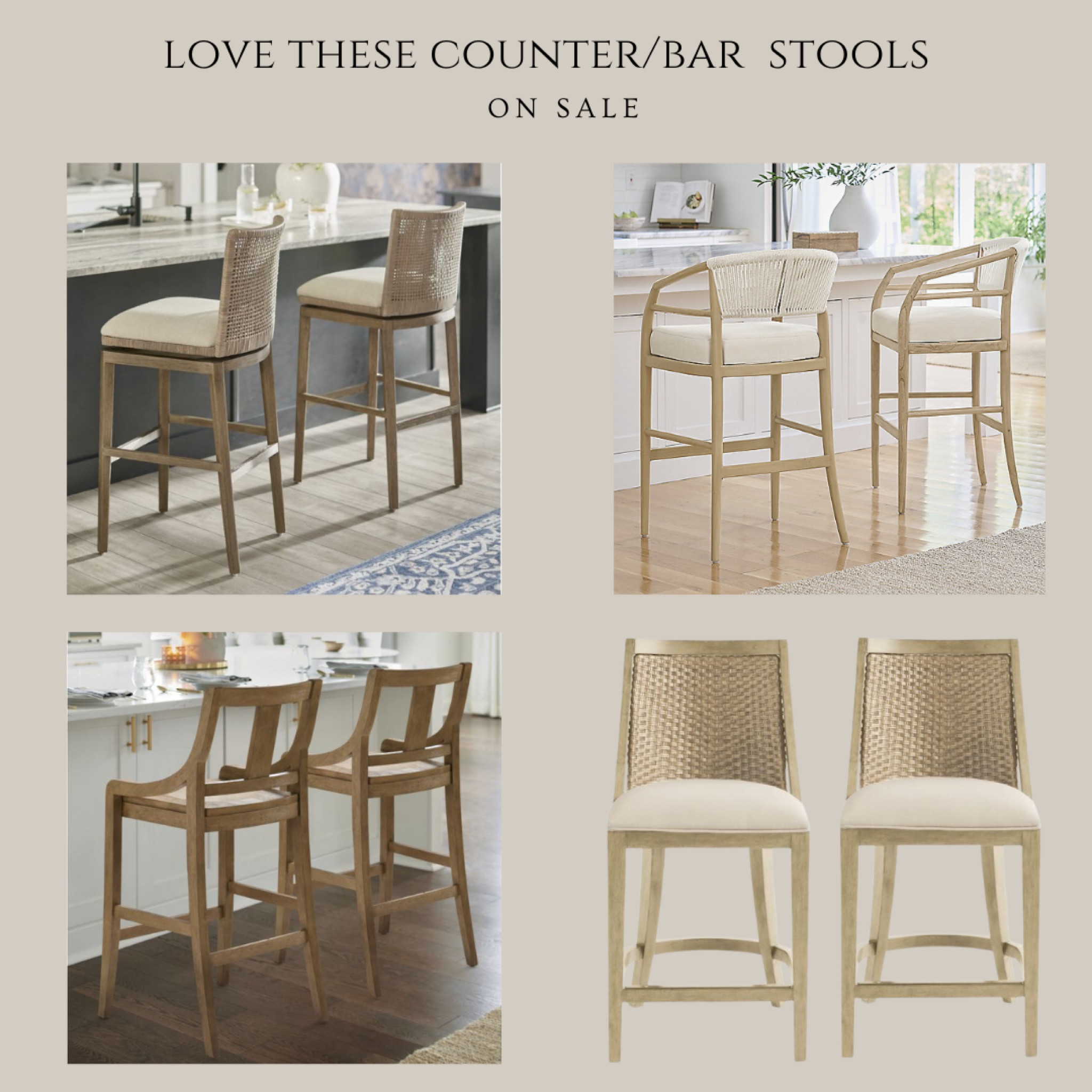 Such beautiful counter & bar stools at an affordable price point! Love the woven touches!  The all wood one is great for young kids!

#LTKHome #LTKSaleAlert #LTKFamily