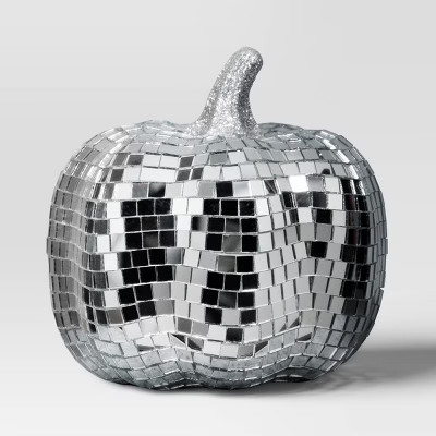 Disco Glass Pumpkin Figurine - Hyde and EEK! Boutique™ Silver | Target