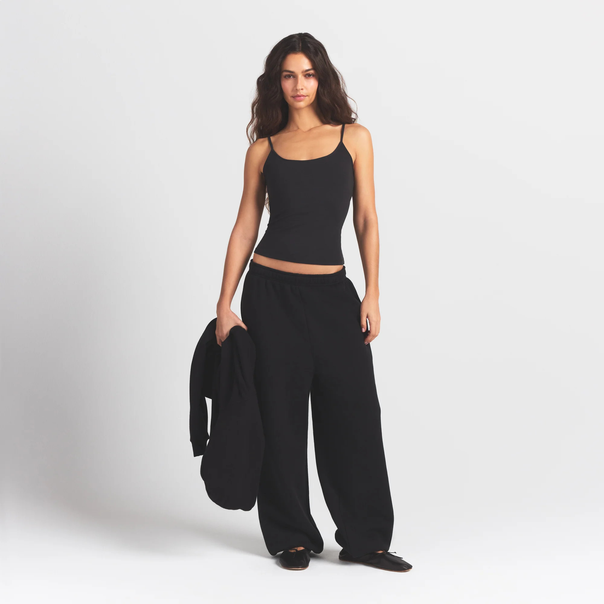 SKIMS Scoop Neck Cami Top | Black | Small | Cotton Jersey | SKIMS (US)